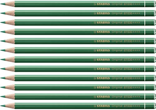 Premium-Buntstift - STABILO Original - 12er Pack - smaragdgrün von STABILO