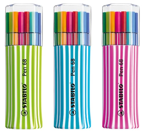 STABILO - Premium-Filzstift - Pen 68-15er Single-Pack - mit 15 verschiedenen Farben von STABILO