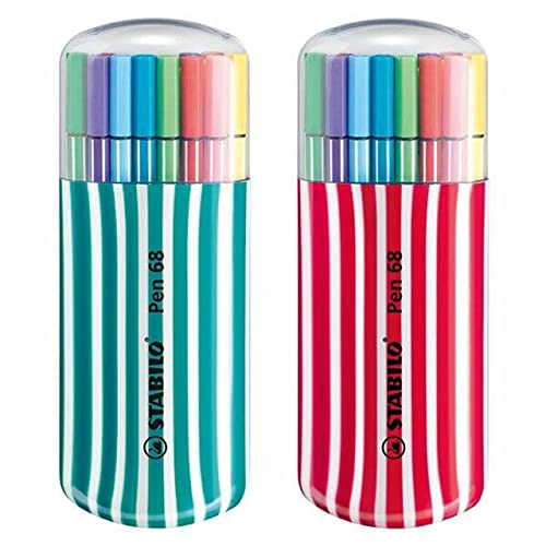 Premium-Filzstift - STABILO Pen 68 - 20er Zebrui - mit 20 verschiedenen Farben von STABILO