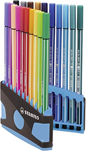 STABILO - Premium-Filzstift - Pen 68 ColorParade - 20er Tischset in anthrazit/hellblau - mit 20 verschiedenen Farben STABILO - Premium-Filzstift - Pen 68 ColorParade - 20er Tischset in anthrazit/hellblau - mit 20 verschiedenen Farben von STABILO