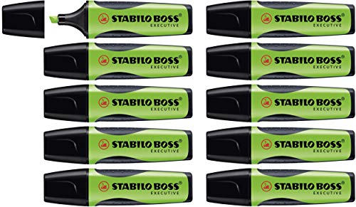 Premium-Textmarker - STABILO BOSS EXECUTIVE - 10er Pack - grün von STABILO