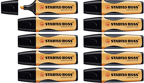 Premium-Textmarker - STABILO BOSS EXECUTIVE - 10er Pack - orange von STABILO