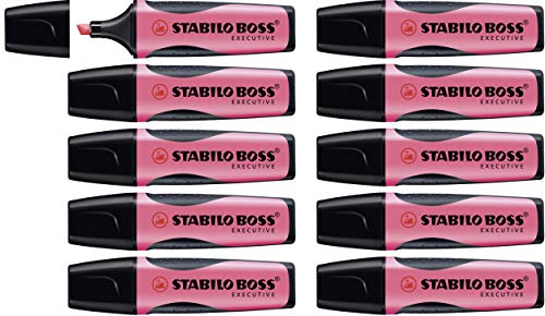 Premium-Textmarker - STABILO BOSS EXECUTIVE - 10er Pack - pink von STABILO