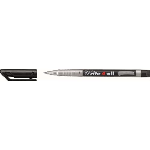 STABILO 3er-Etui mit Write-4-all Permanent Filzstiften, Superfein, 0,4 mm, Schwarz von STABILO