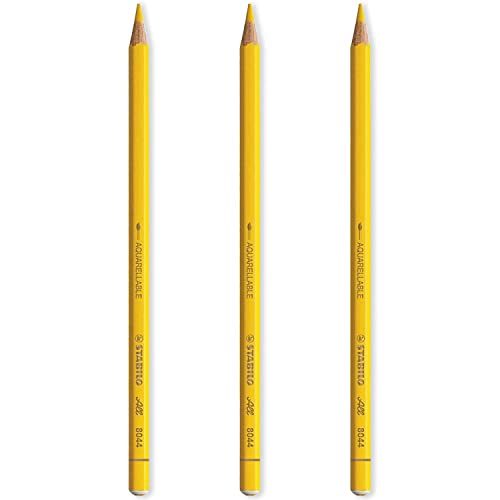 STABILO All Aquarell-Effekt-Bleistifte, 3 Stück, Gelb von STABILO
