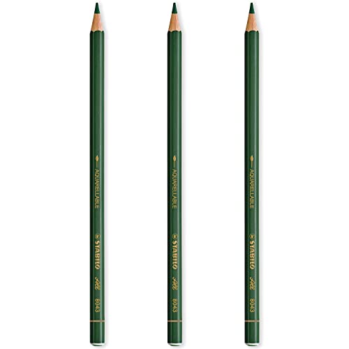 STABILO All Aquarell-Effekt-Bleistifte, 3 Stück, Grün von STABILO