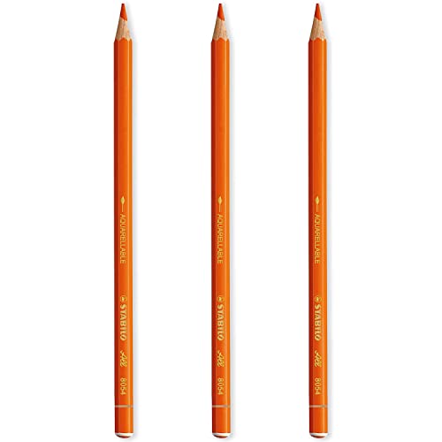 STABILO All Aquarell-Effekt-Bleistifte, 3 Stück, Orange von STABILO