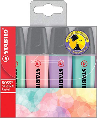 STABILO BOSS 70 Pastell Lichtmarkierungen, 4 Stück von Liderpapel
