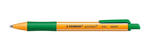 STABILO Druckkugelschreiber 3 Stifte B Streckenführung 0,5 mm grün von STABILO
