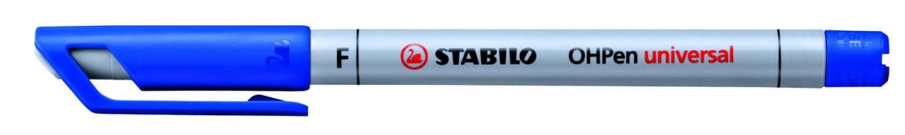 STABILO Folienstifte STABILO OHPen F Wl bl 10S 0.7 mm Blau von STABILO