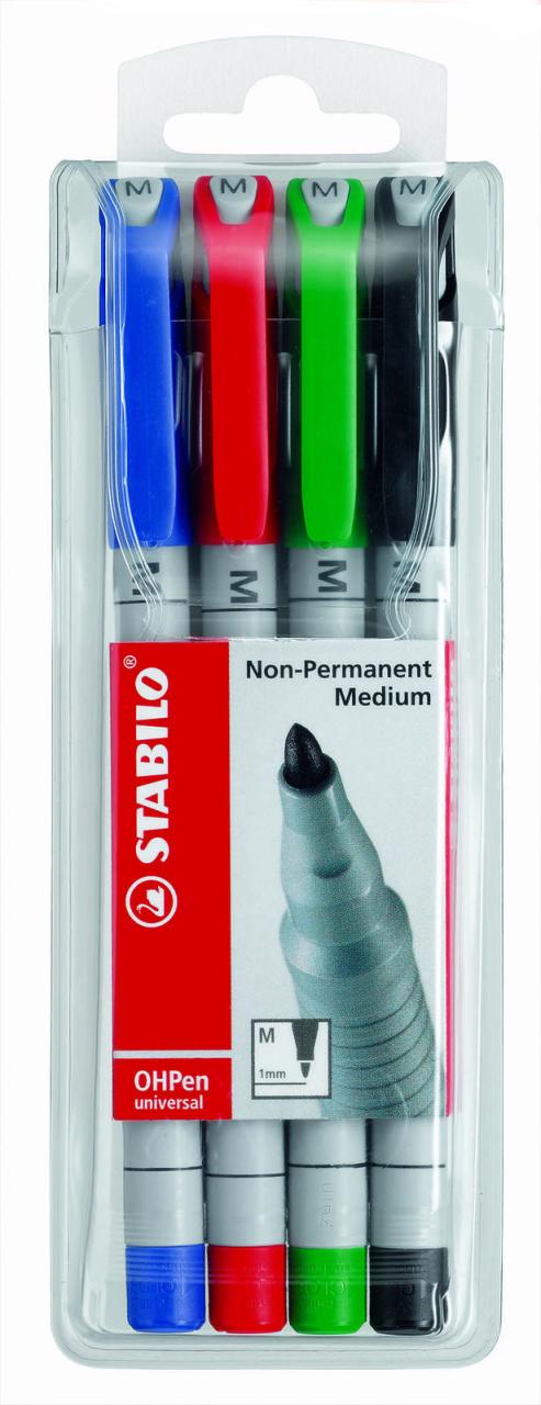 STABILO OHPen universal Folienstifte-Set 1.0 mm Mehrfarbig von STABILO