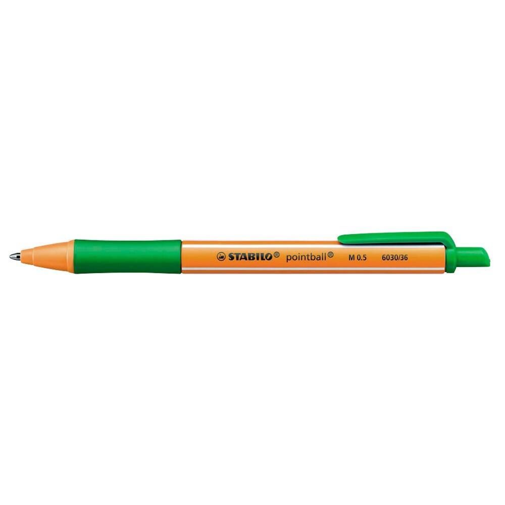 STABILO Kugelschreiber pointball orange - Schreibfarbe grün von STABILO