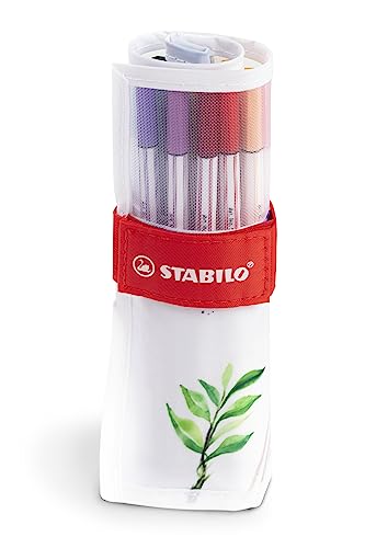 STABILO - Premium-Filzstift mit Pinselspitze für variable Strichstärken - Pen 68 brush - Rollerset mit 18 verschiedenen Farben von STABILO