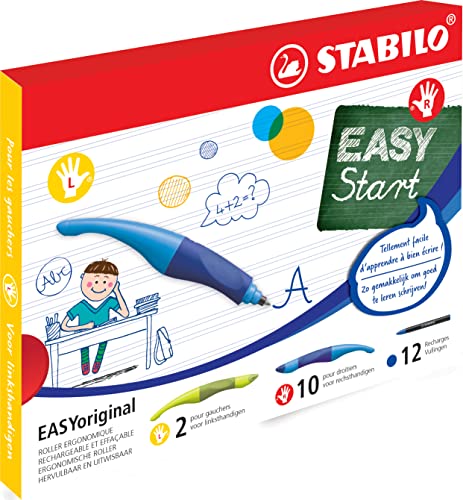 STABILO Schoolpack Easy Original Tintenroller EASYoriginal 12 ergonomische Stifte + 12 Nachfüllminen von STABILO