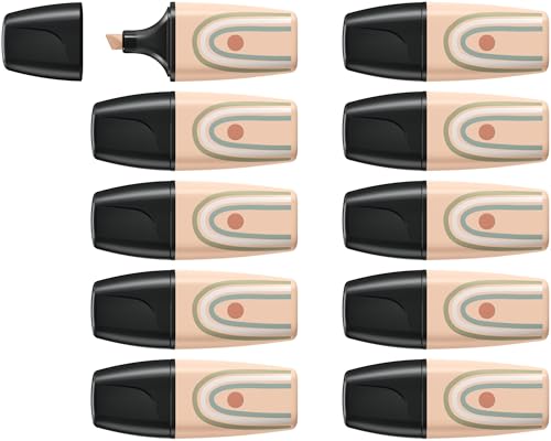 STABILO - Textmarker - BOSS MINI Naturevibes - 10er Pack - beige von STABILO