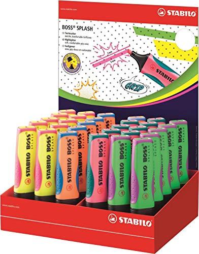 STABILO Textmarker BOSS SPLASH 30 Stück in 4 verschiedenen Farben von STABILO