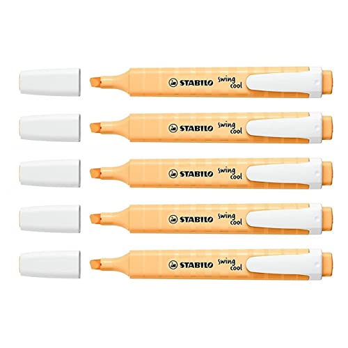 STABILO Textmarker Swing Cool Pastel - Sorbet Apricot, 5 Stück von STABILO