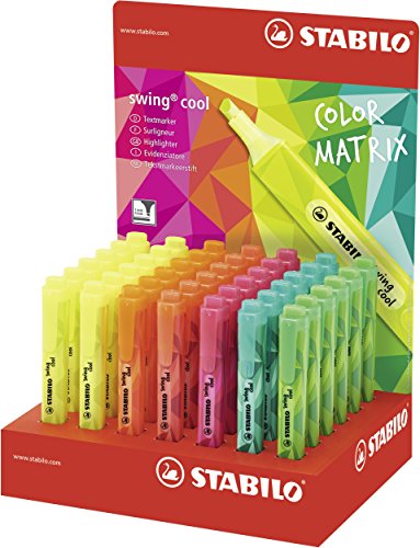 STABILO Textmarker swing cool Colormatrix Display 42 in 6 verschiedenen Farben von STABILO