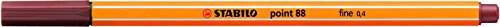 STABILO point 88, Fineliner 0,4 mm – Box von 10 Stifte - Sienna STABILO point 88, Fineliner 0,4 mm – Box von 10 Stifte - Sienna von STABILO