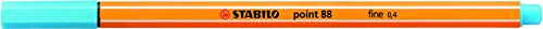STABILO point 88, Fineliner 0,4 mm – Box von 10 Stifte - azurblau von STABILO