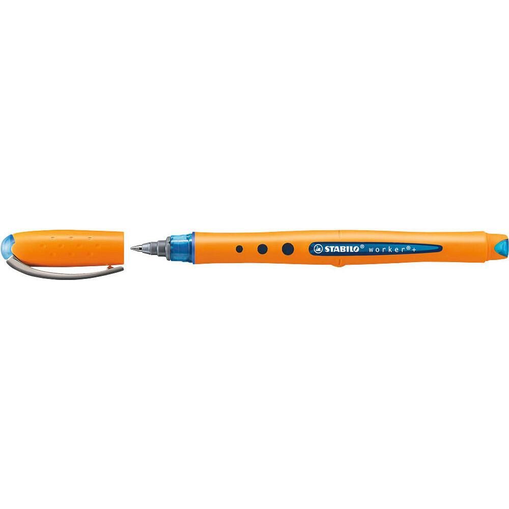 STABILO worker + Tintenroller orange 0,3 mm - Schreibfarbe: blau von STABILO