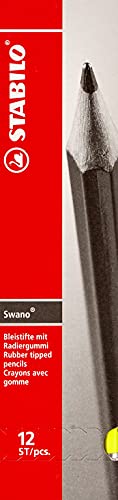 Stabilo 4907/HB-24 Bleistift Swano Fluo, gelb von STABILO