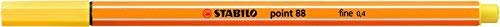 Stabilo Point 88 Fineliner Stift 0,4 mm gelb von STABILO