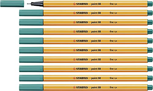 STABILO Fineliner point 88, 10 Stück, türkis von STABILO