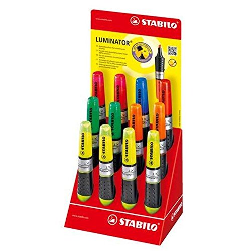 Textmarker LUMINATOR Display 12 Stifte 6 Farben von STABILO