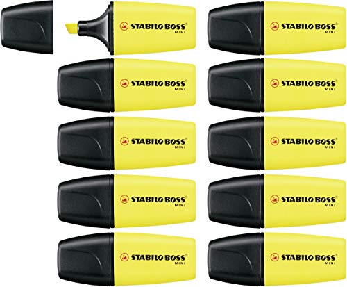 Textmarker - STABILO BOSS MINI - 10er Pack - gelb von STABILO