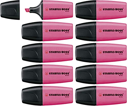 Textmarker - STABILO BOSS MINI - 10er Pack - pink von STABILO