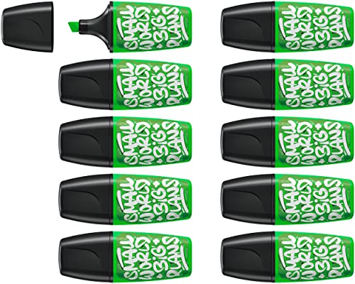 Textmarker - STABILO BOSS MINI by Snooze One - 10er Pack - grün von STABILO