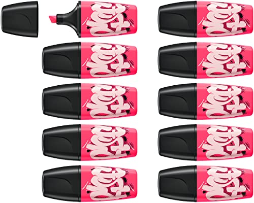 Textmarker - STABILO BOSS MINI by Snooze One - 10er Pack - pink von STABILO