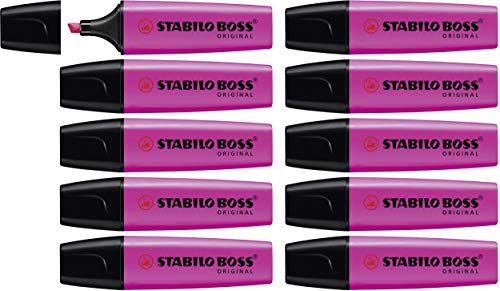 Textmarker - STABILO BOSS ORIGINAL - 10er Pack - lila von STABILO