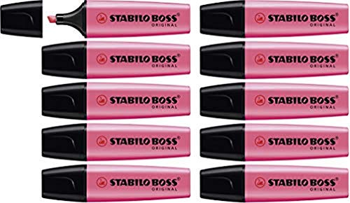 Textmarker - STABILO BOSS ORIGINAL - 10er Pack - pink von STABILO