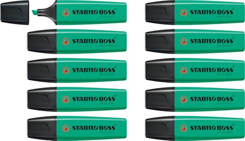 Textmarker - STABILO BOSS ORIGINAL - 10er Pack - türkis von STABILO