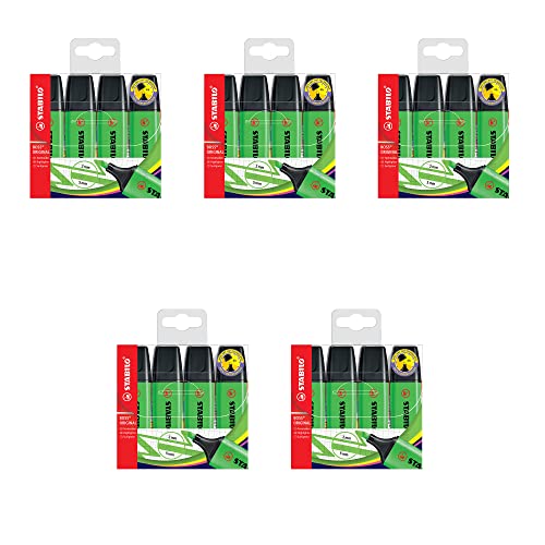 STABILO - Textmarker - BOSS ORIGINAL - 5 x 4er Pack - grün von STABILO