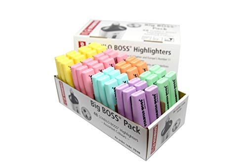 Textmarker - STABILO BOSS ORIGINAL Pastel - 48er Pack - mit 6 verschiedenen Farben von STABILO