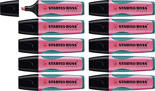 Textmarker - STABILO BOSS SPLASH - 10er Pack - pink von STABILO