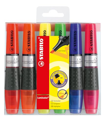 STABILO - Textmarker - LUMINATOR - 6er Pack - mit 6 verschiedenen Farben STABILO - Textmarker - LUMINATOR - 6er Pack - mit 6 verschiedenen Farben von STABILO