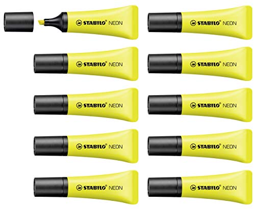 Textmarker - STABILO NEON - 10er Pack - gelb von STABILO