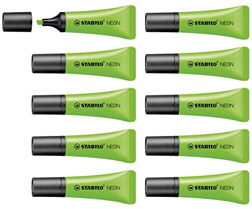 Textmarker - STABILO NEON - 10er Pack - grün von STABILO