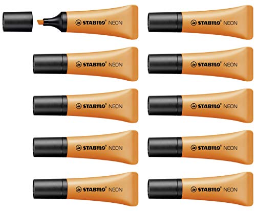 Textmarker - STABILO NEON - 10er Pack - orange von STABILO