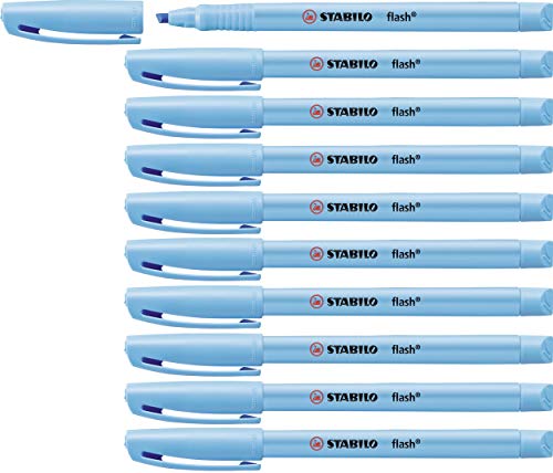 Textmarker - STABILO flash - 10er Pack - blau von STABILO