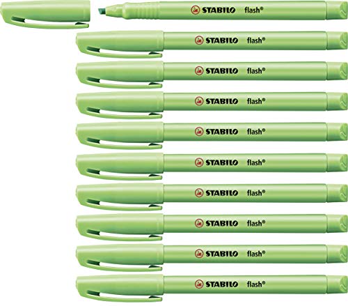 Textmarker - STABILO flash - 10er Pack - grün von STABILO