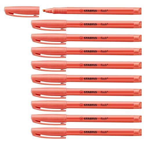 STABILO - Textmarker - flash - 10er Pack - rot von STABILO