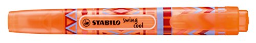 Textmarker - STABILO swing cool Festival Spirit - 10er Pack - orange von STABILO