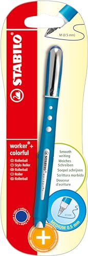 Tintenroller - STABILO worker+ colorful - medium - Einzelstift - blau von STABILO