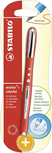 Tintenroller - STABILO worker+ colorful - medium - Einzelstift - rot von STABILO