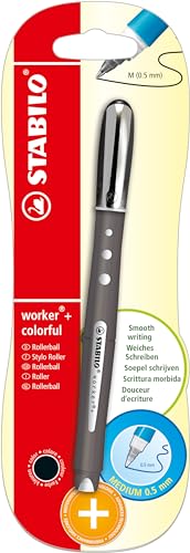 Tintenroller - STABILO worker+ colorful - medium - Einzelstift - schwarz von STABILO